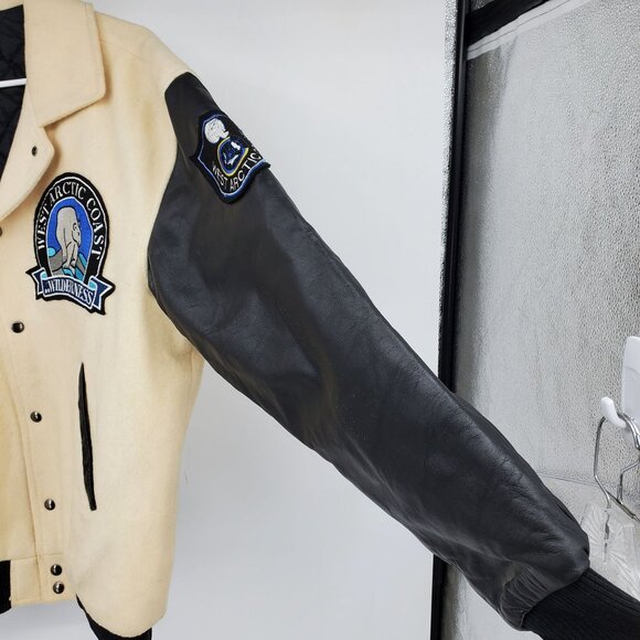 Vintage Porsha Winer West Arctic Coast Varsity Coat Jacket Large Polar Bear 90s - Picture 11 of 16